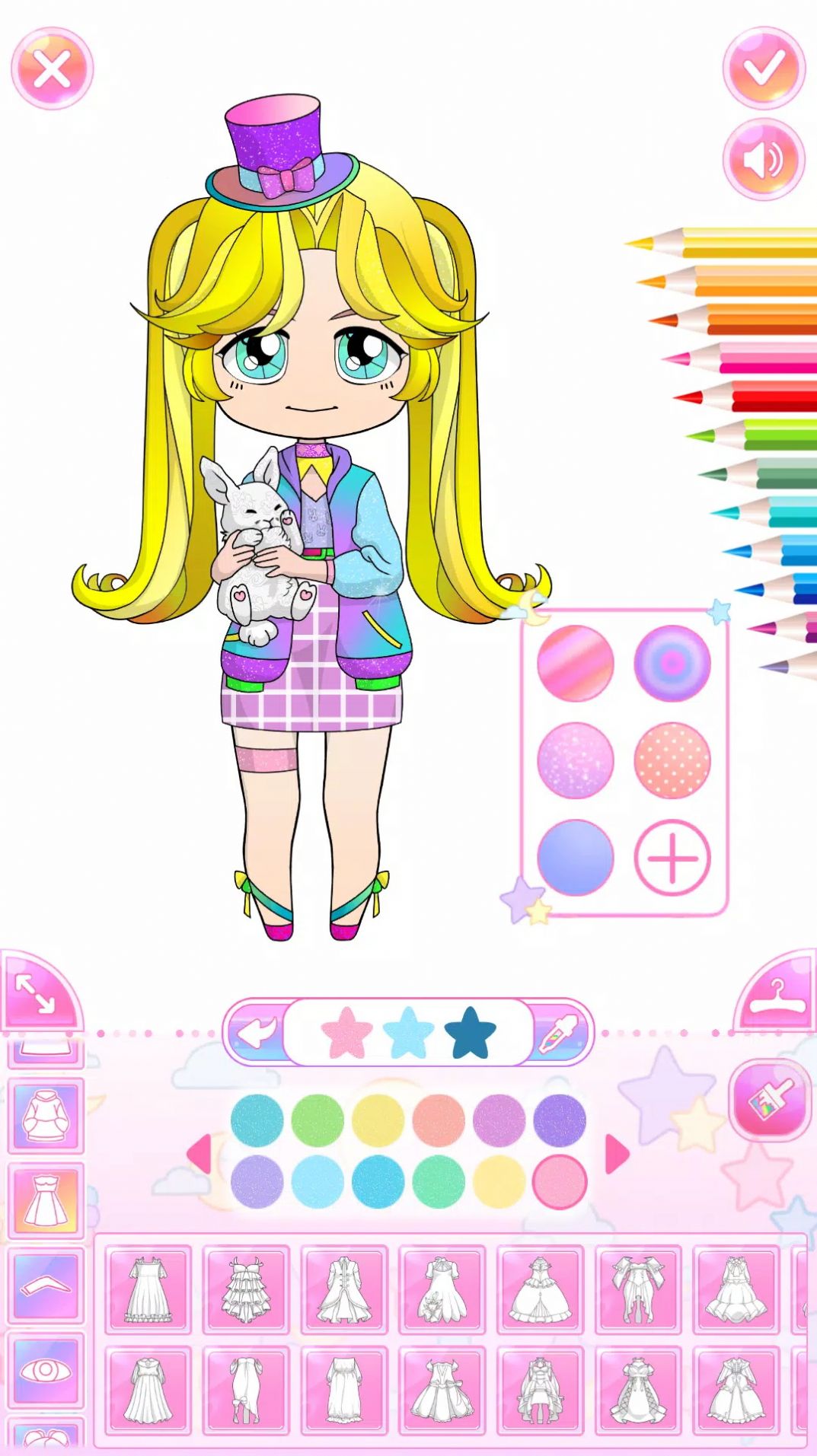 娃娃涂色换装游戏官方手机版（Chibi Coloring Dress Up） v1