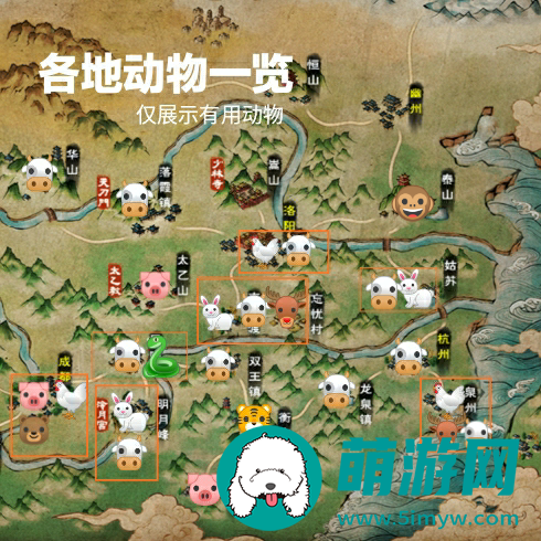 烟雨江湖资源分布点位置